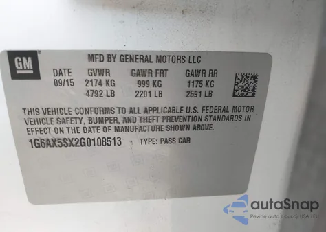 2016 Cadillac Cts Luxury Collection from USA, damaged, VIN 1G6AX5SX2G0108513